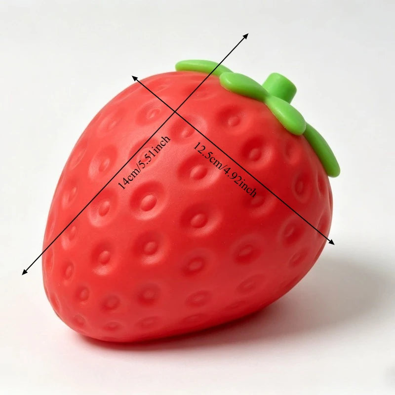 Giant Strawberry Squishy Toy Extra Large Slow Rising Fidget Toy Soft Shapeable Vent Stress Ball Anti Anxiety Decompression Gift For Adults Kids Friends