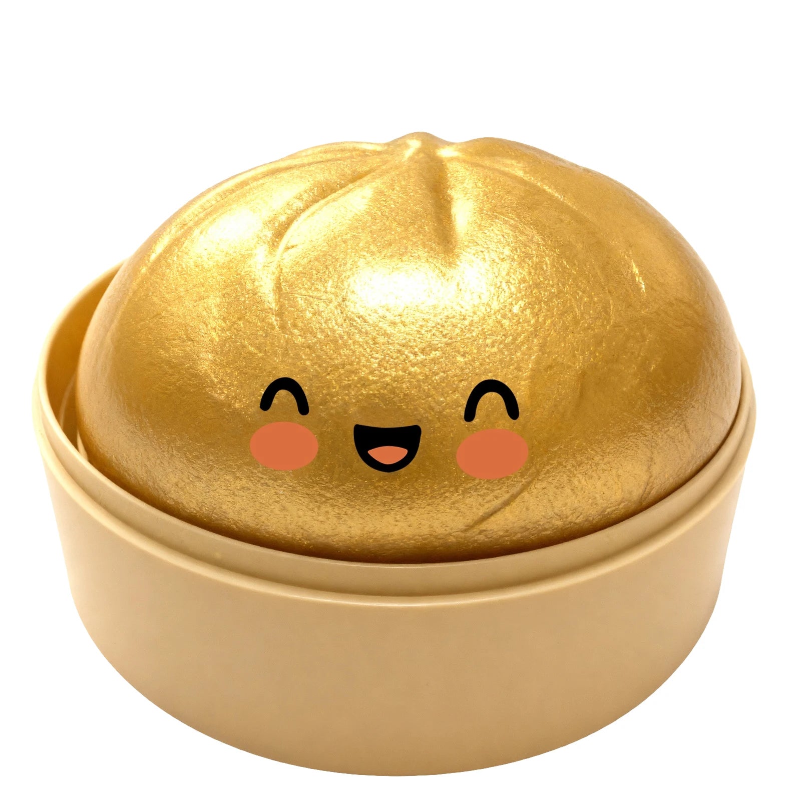 Glitter Dumpling Slow Resilience Squishy with Steamer Soft Sparkling Sensory Ball Stress Relief Relaxation Toy