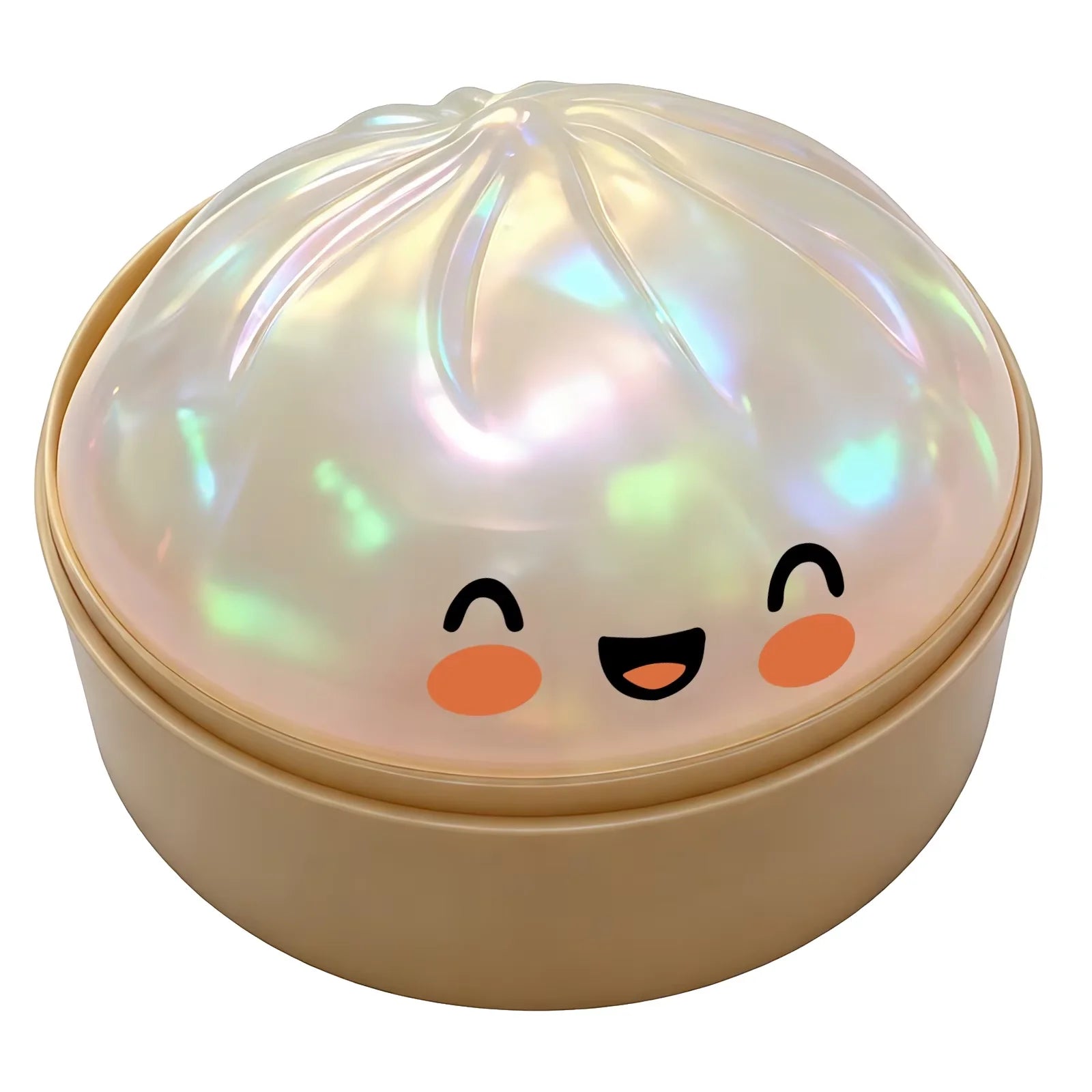 Glitter Dumpling Slow Resilience Squishy with Steamer Soft Sparkling Sensory Ball Stress Relief Relaxation Toy