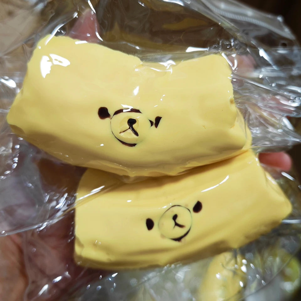 NEW 1Pc Handmade Squishy Toys with Butter Texture in Banana Carrot Bear Shapes Food Grade Silicone Stress Relief Collectibles
