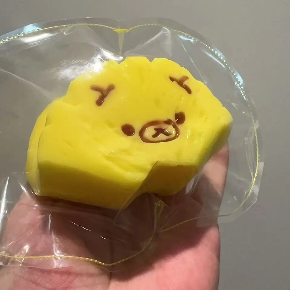 NEW 1Pc Handmade Squishy Toys with Butter Texture in Banana Carrot Bear Shapes Food Grade Silicone Stress Relief Collectibles