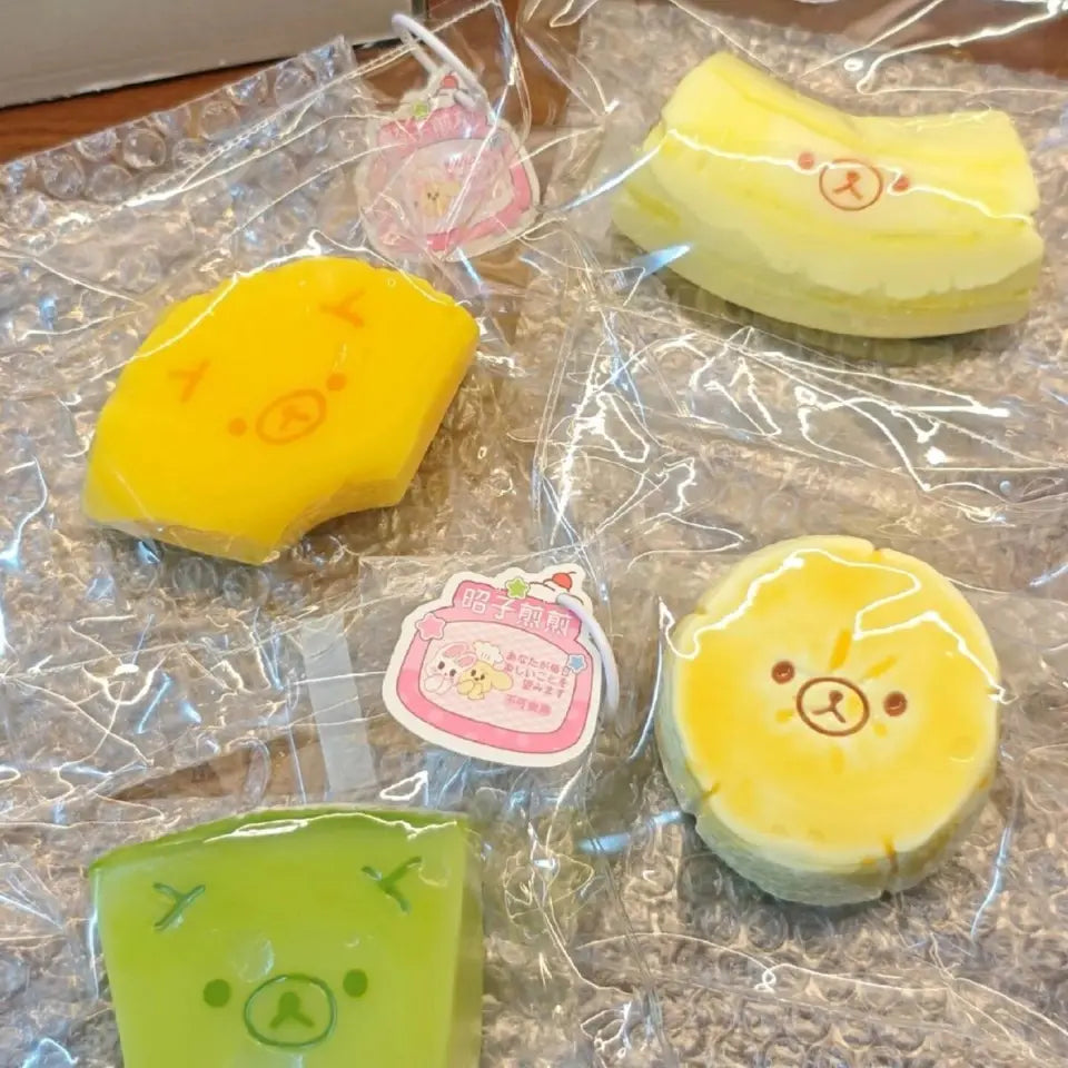 NEW 1Pc Handmade Squishy Toys with Butter Texture in Banana Carrot Bear Shapes Food Grade Silicone Stress Relief Collectibles