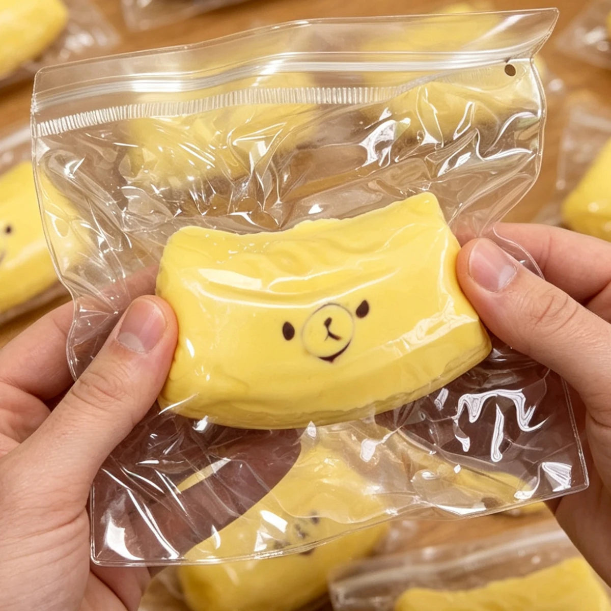 NEW 1Pc Handmade Squishy Toys with Butter Texture in Banana Carrot Bear Shapes Food Grade Silicone Stress Relief Collectibles