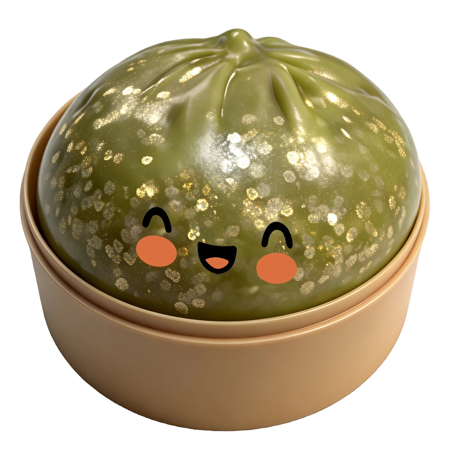 Glitter Dumpling Slow Resilience Squishy with Steamer Soft Sparkling Sensory Ball Stress Relief Relaxation Toy