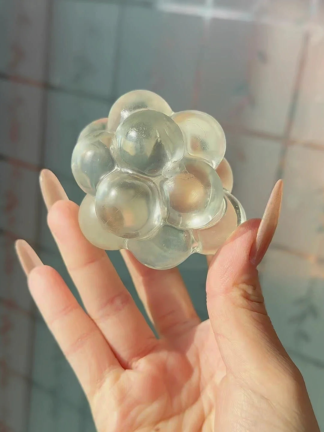 Crunchy Stress Ball Gem Squishy Toy Colorful Stress Relief Toy Adults Autism Hyperactivity Toys Birthday Gifts