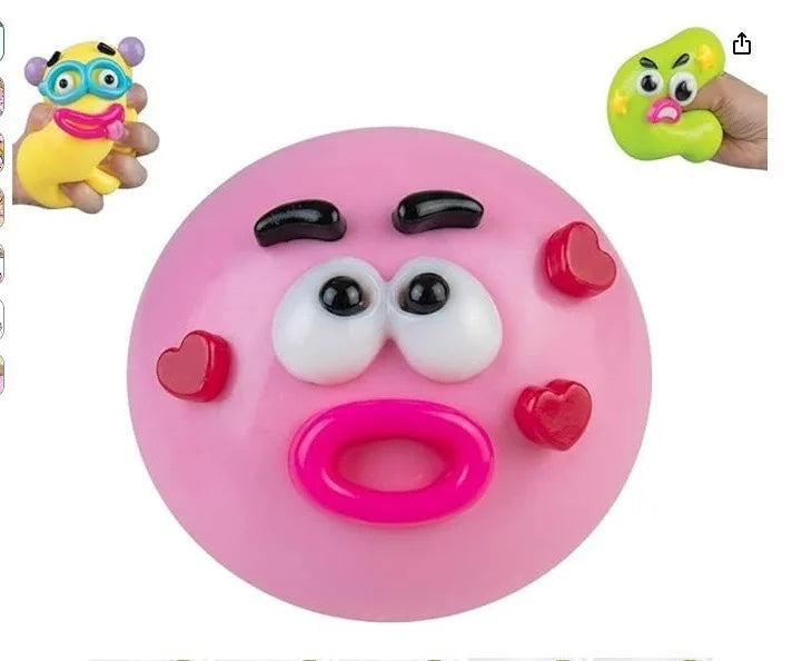 New Smushers Squishy Pinch Ball Soft Slow Rebound Squeeze Fidget Toy Anti-Anxiety Stress Relief Tactile Sensory Decompression Toy Desktop Home Office Decor Funny Gift for ADHD Autism Kids Teens Adults Birthday Party Favor