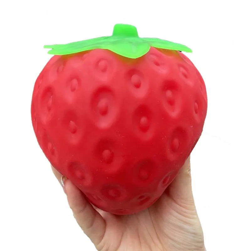 Giant Strawberry Squishy Toy Extra Large Slow Rising Fidget Toy Soft Shapeable Vent Stress Ball Anti Anxiety Decompression Gift For Adults Kids Friends