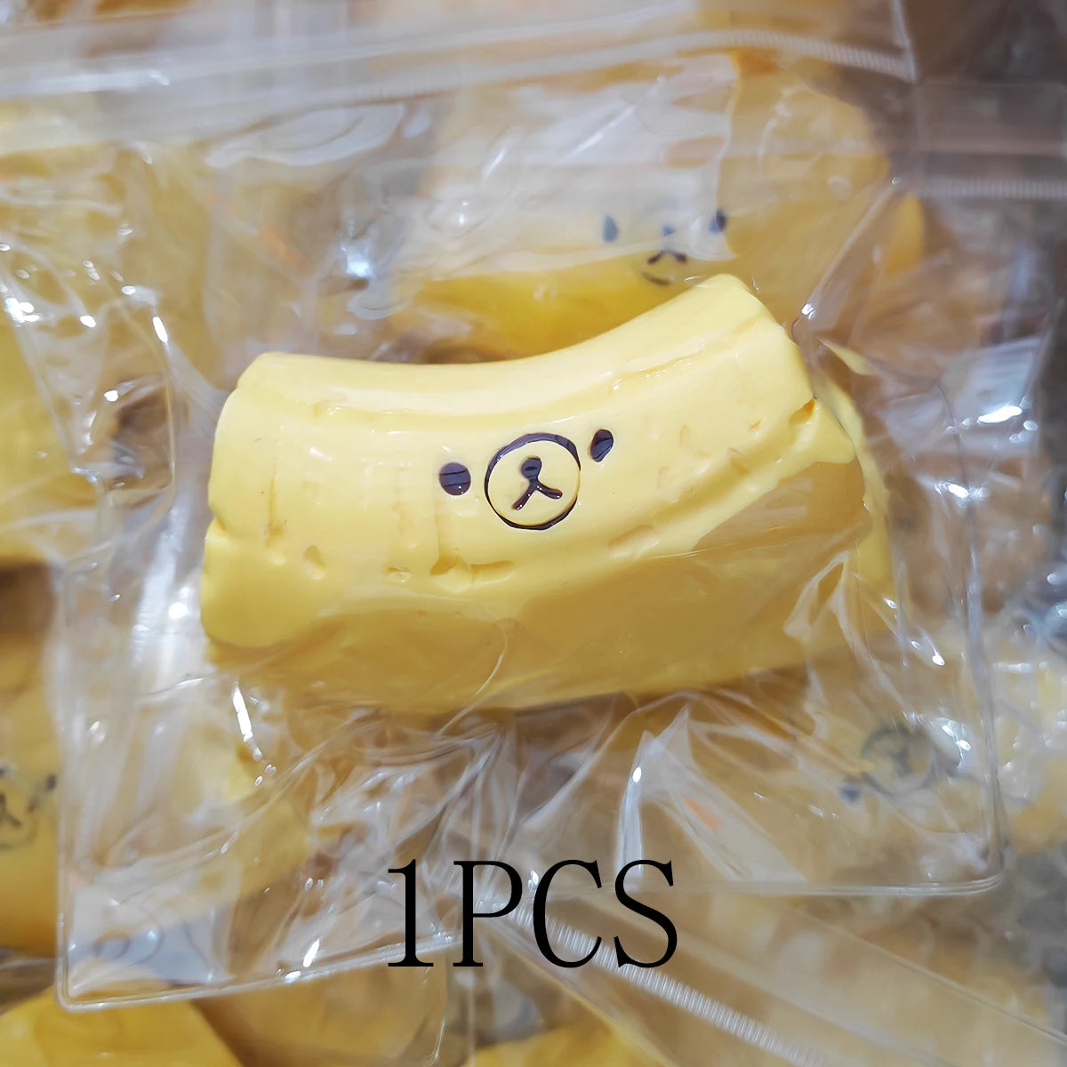 2Pc handmade Squishy with BUTTER texture - Banana Carrot bear shaped to relieve stress - Food grade silicone S