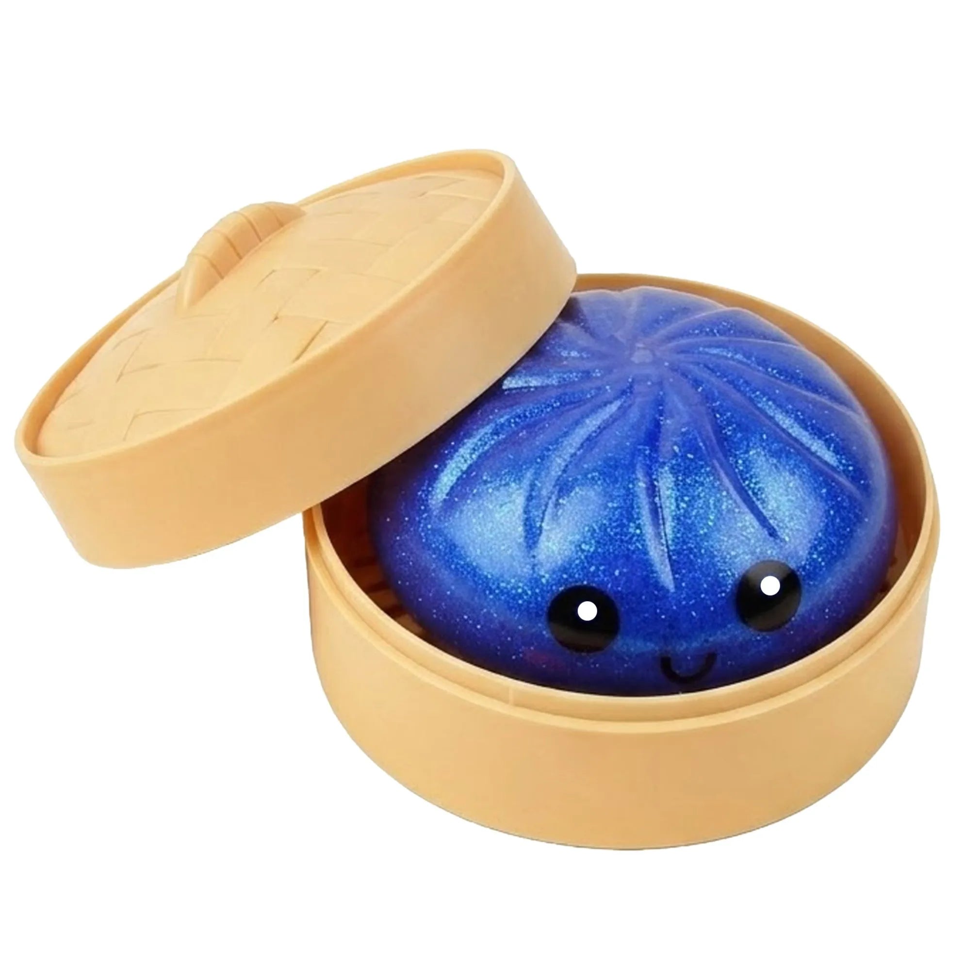 Glitter Dumpling Slow Resilience Squishy with Steamer Soft Sparkling Sensory Ball Stress Relief Relaxation Toy